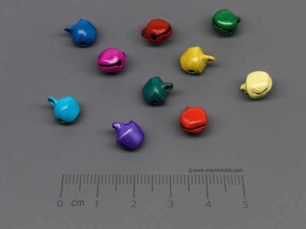 Звънче микс 8x10mm, oтвор халка 2mm - 50бр.